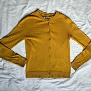 J. Crew Mustard Cardigan Sweater